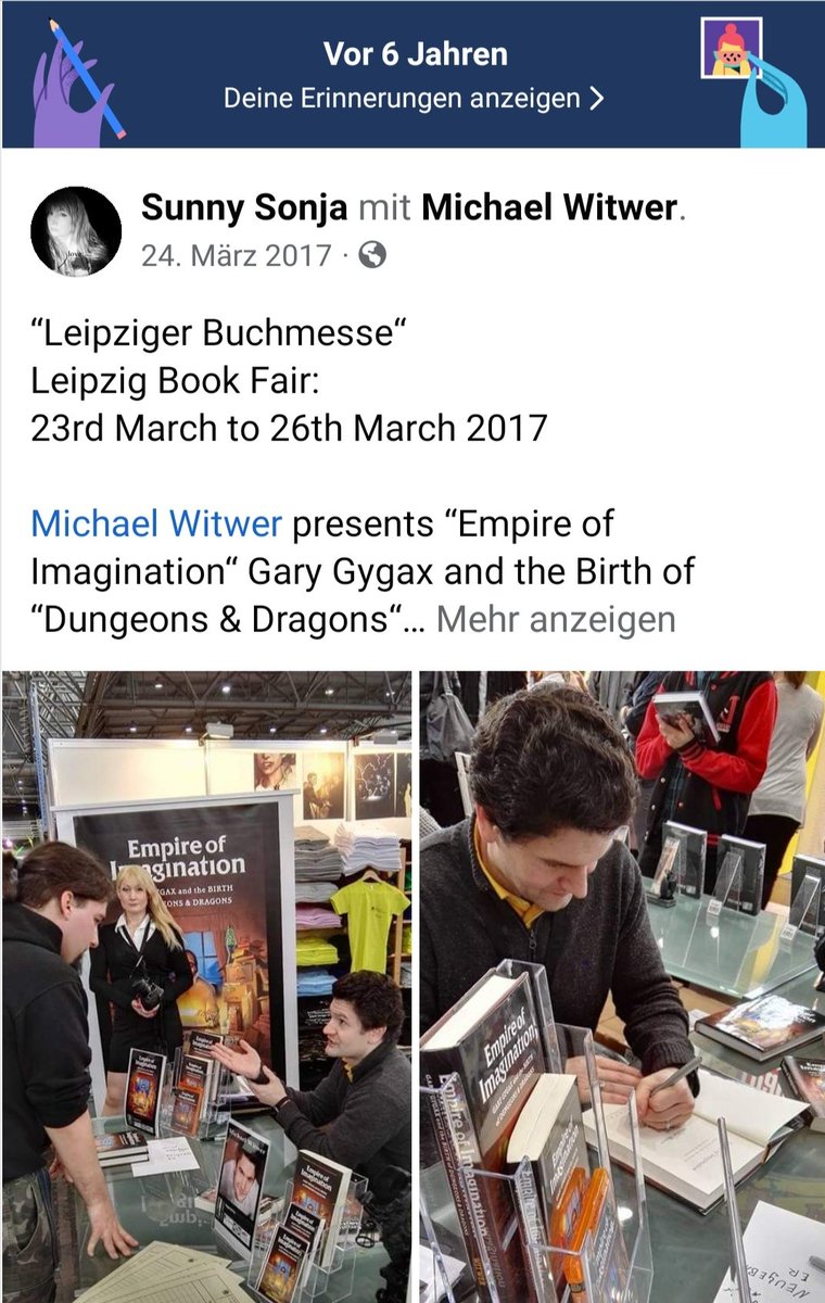 SunnyAuthoress's tweet photo. Six years ago I was at the Leipzig Book Fair with D&amp;D @MikeWitwer

Today I am invited to
 Dungeons and Dragons:
 "Honour Among Thieves"
 Movie Preview by CineStar

#dungeonsanddragons #DungeonsDragons #DungeonsAndDragonsHonorAmongThieves #dragons #movies #paramount #garygygax https://t.co/lVvVVrxYJ6