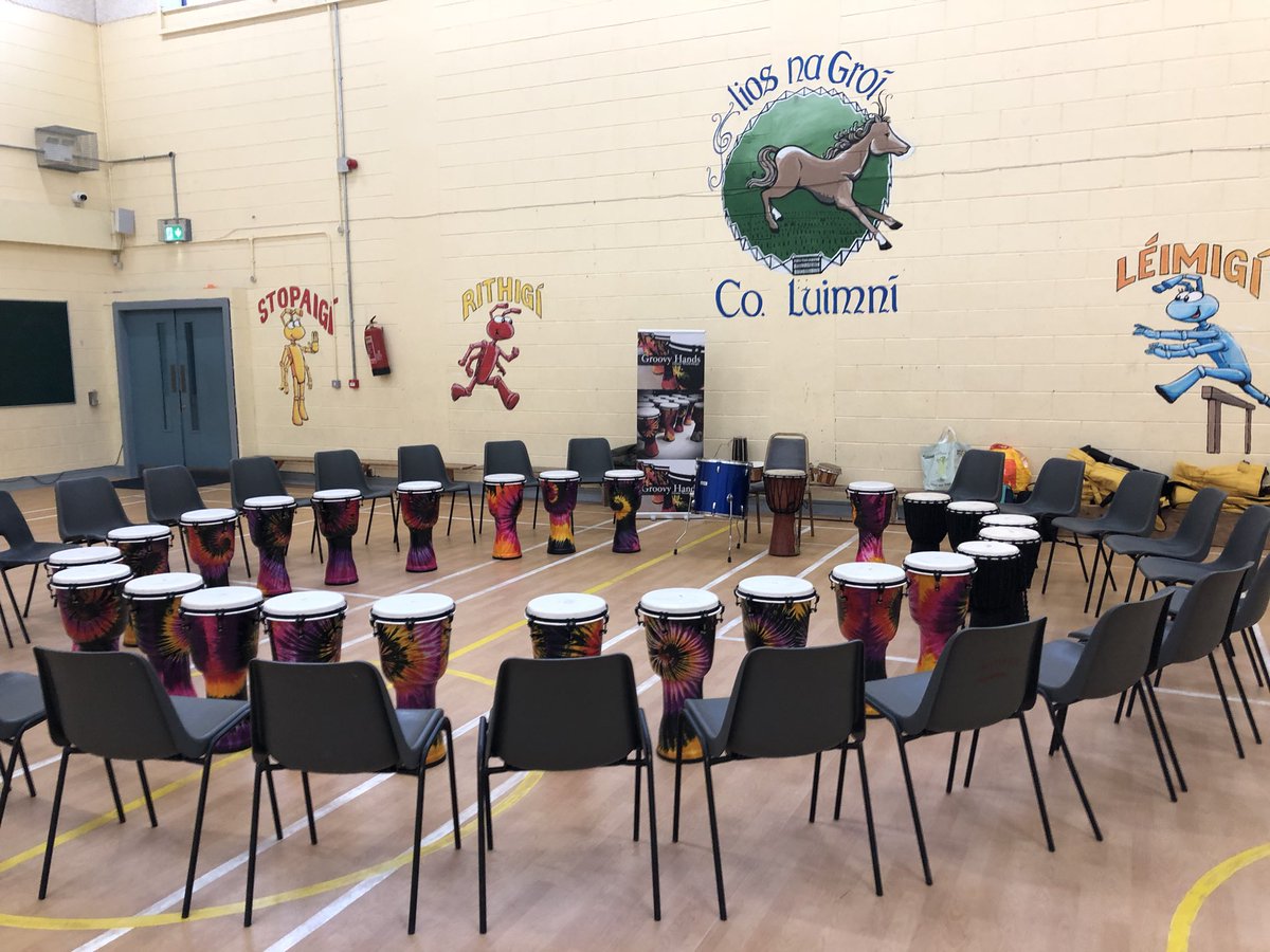 groovyworkshops's tweet photo. Such great fun delivering drum workshops to all the students in @lisnagryns over the last two days! https://t.co/Zp2QrjoVM7