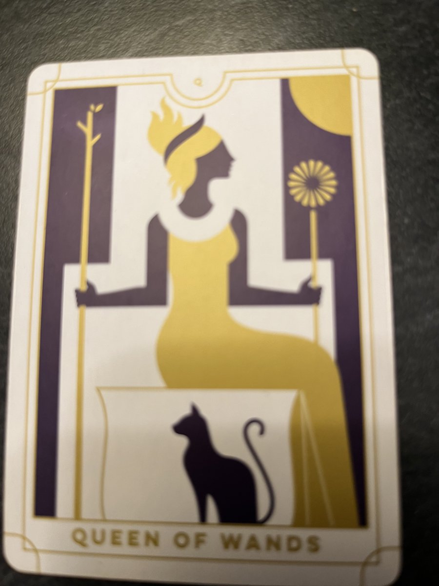 This card represents courage, determination, and joy. For you it means stick by that queen there no matter what because she has some awesome cat toys for you. And toys are fun.