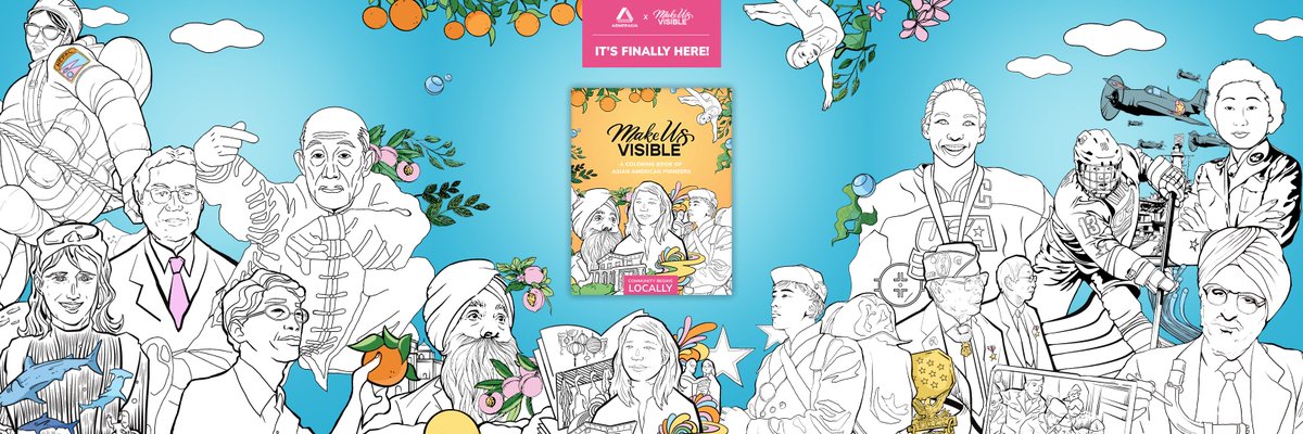 ADMERASIA &amp; <a href="/Make_Us_Visible/">Make Us Visible</a> are proud to announce the Coloring Book of Asian American Pioneers. We hope to share this book as a resource with parents, students, and teachers everywhere. For a complimentary copy, email hello@makeusvisible.org #aapi #coloringbook #aapihistory