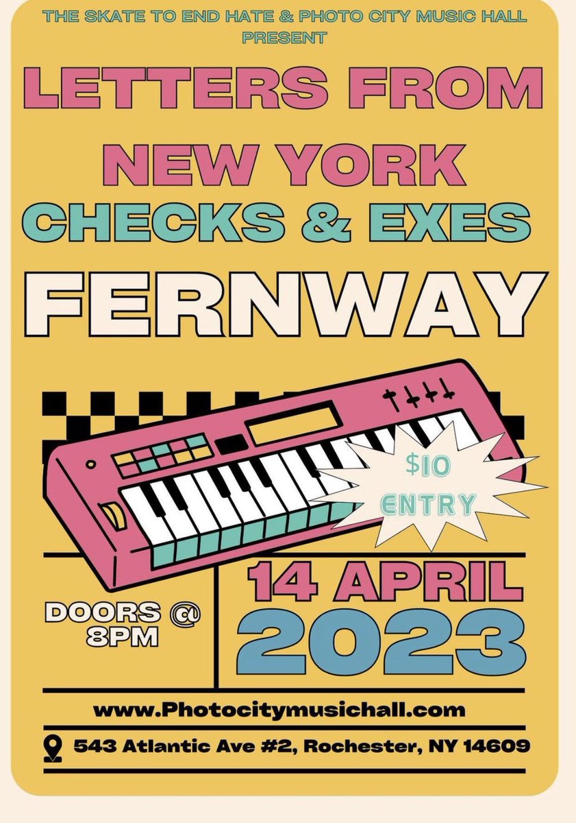 FernwayOFFICIAL's tweet photo. Very excited to be playing Rochester, NY April 14th for the Skate to end hate fundraiser💜🌿

Playing with friends in @lfny_band and @checksandexes at the Photo City Music Hall

Looking forward to seeing you there 💜

⬇️TICKET LINK⬇️

https://t.co/615tU64zKV

📸: @karalyn_hope https://t.co/MJYob2lUXz