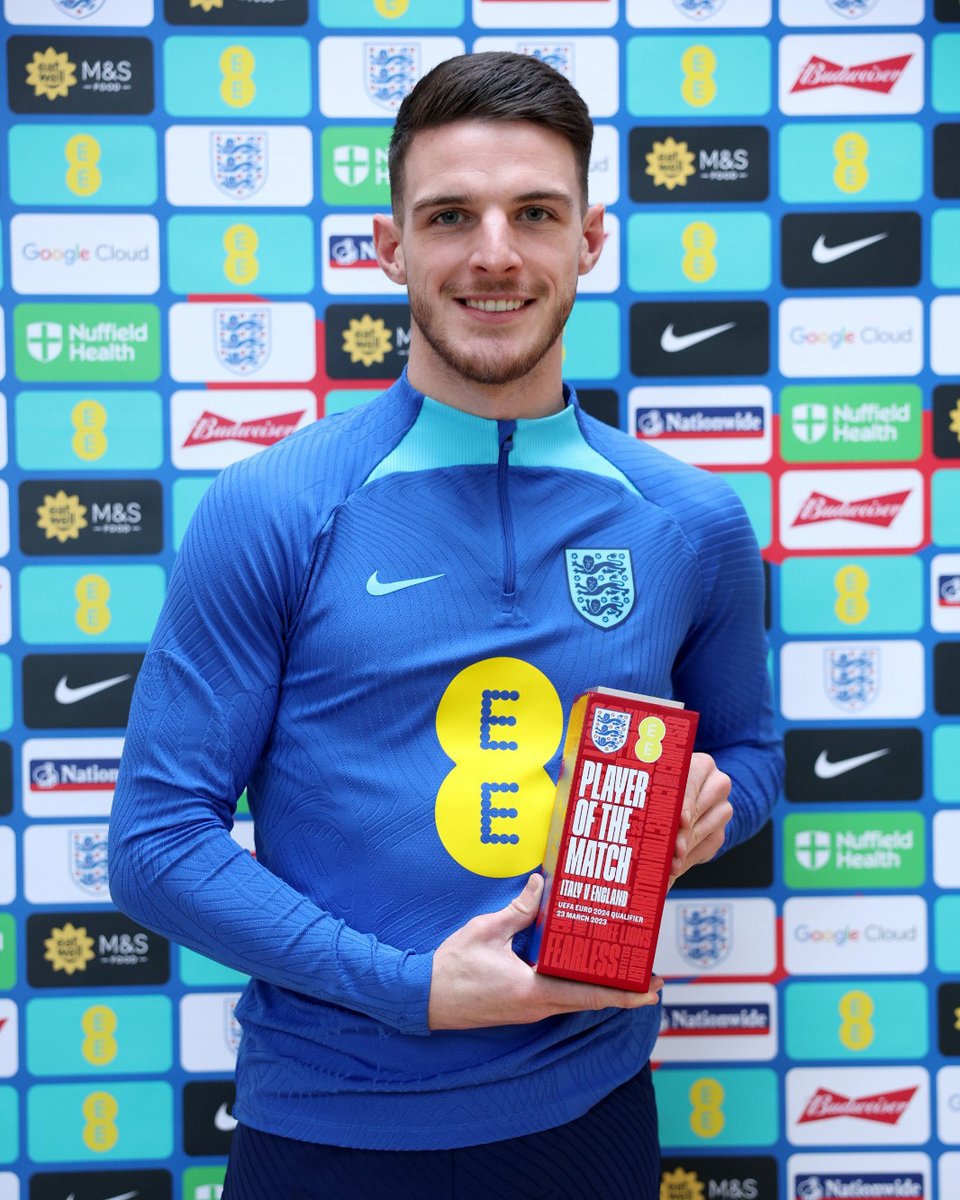 England's tweet photo. A dominant @_DeclanRice display 💪

You voted him as your England Player of the Match connected by @EE! https://t.co/iQKyGBET2w