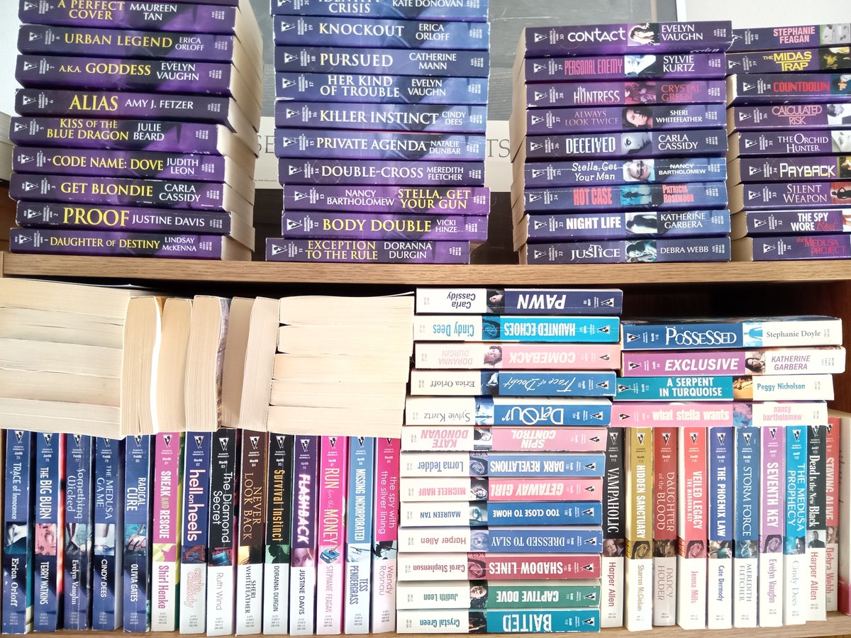 finnivar's tweet image. Which of my 124 Silhouette Bombshells do I keep, and which do I donate? 
#hardchoices #books #choices #romancenovels