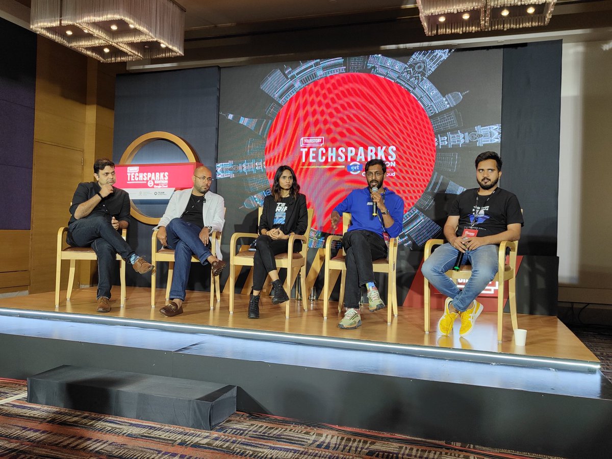 Glad to have shared the stage with these brilliant minds at #TechSparksMumbai 💯

Felt good to represent @huddle01com, chat about upcoming web3 dApps, the dire need for a communication layer & the vital role ecosystem plays w/ @MotwaniSuhas @Gauravisms @Firdosh_Drife & @olitsar…