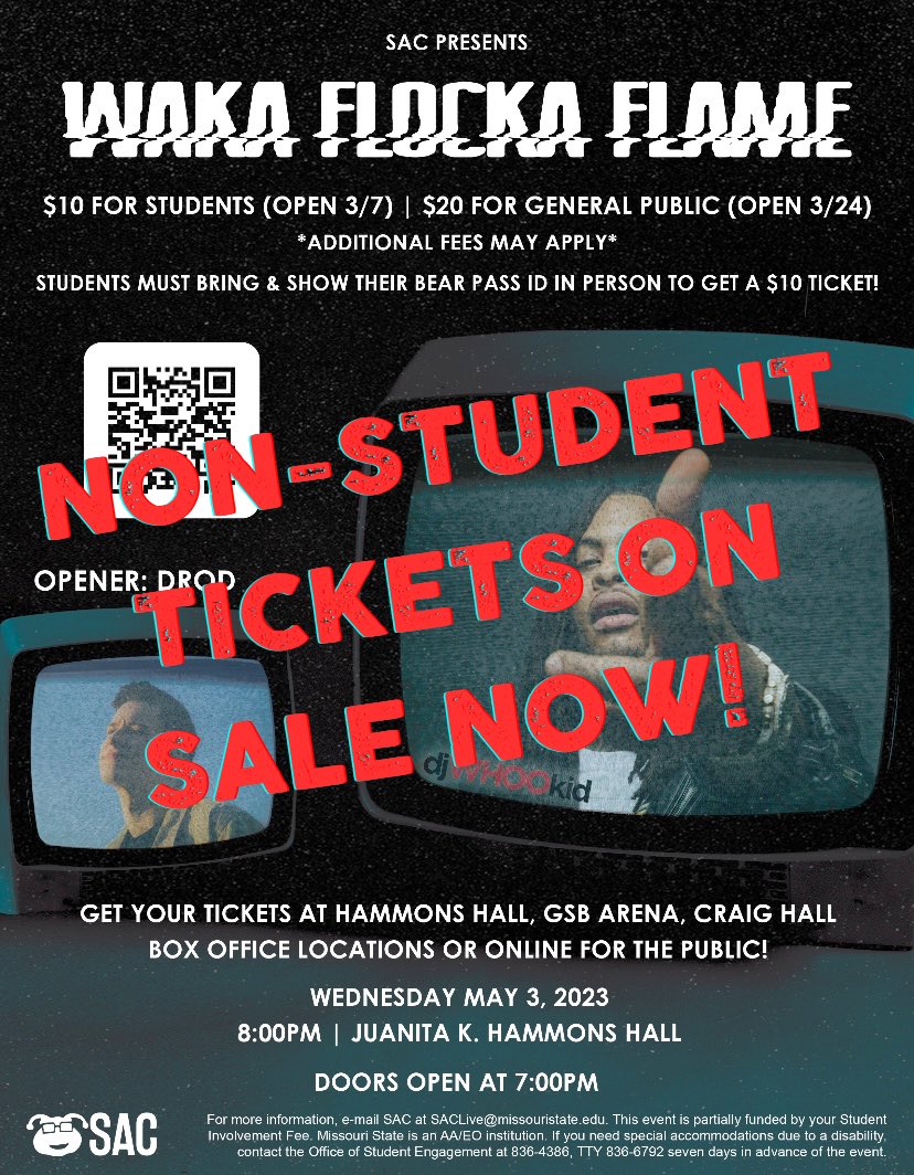 LINK IN BIO! 🎤😱

We’re just 40 days away from the Spring Concert, and public tickets are on sale now! 🎉 Additional fees may apply, and all tickets are general admission. 

Students can still go to any of the box offices to purchase a cheaper student ticket for $10. 🤗