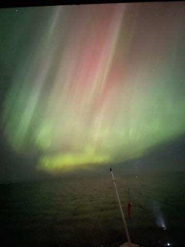 Incredible Northern Lights off the Keweenaw last night from our M/V Lee A. Tregurtha! #FreighterFriday #greatlakers #greatjobs #officeview