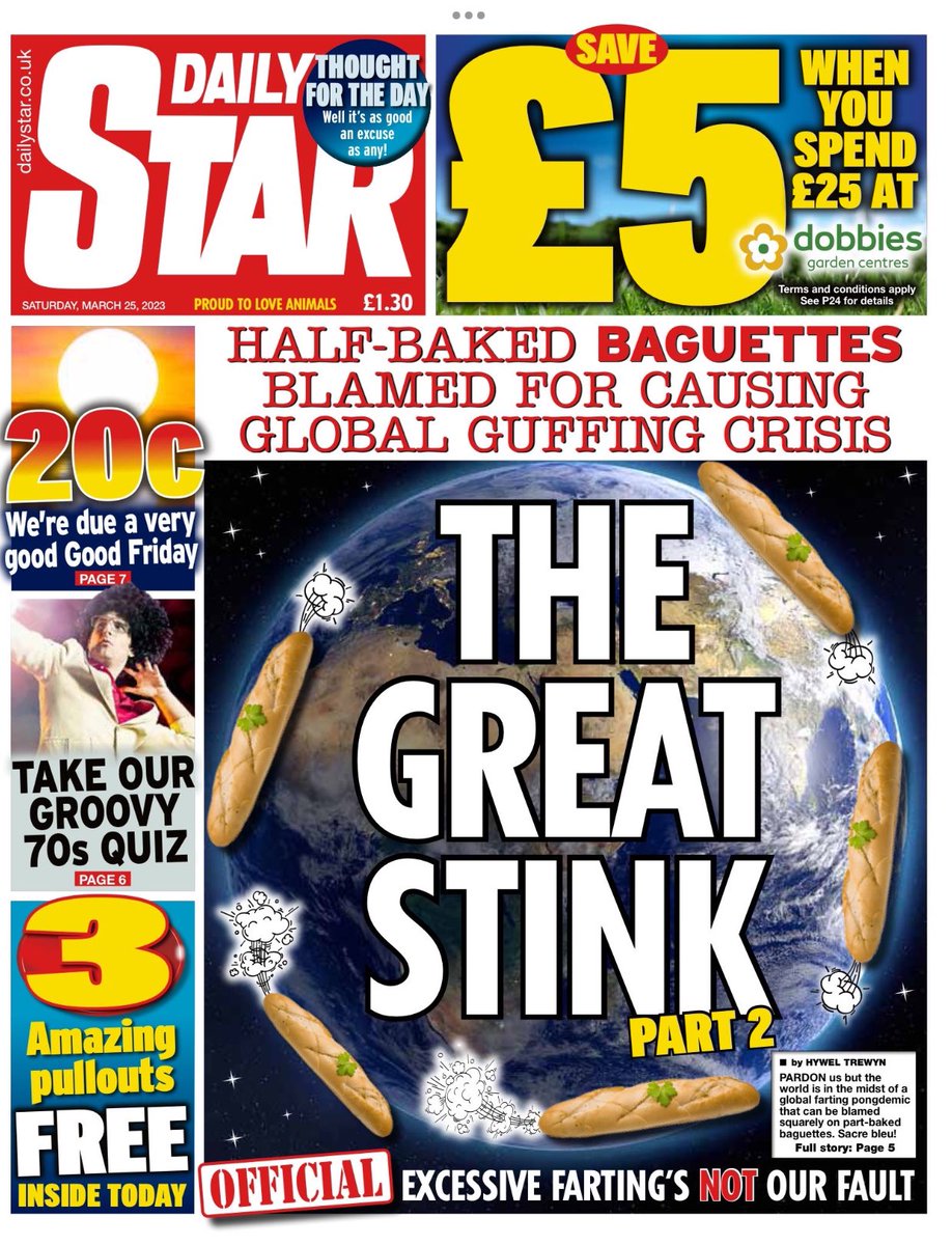 Here is Saturday’s front page from the: #DailyStar #TomorrowsPapersToday The great stink - part 2