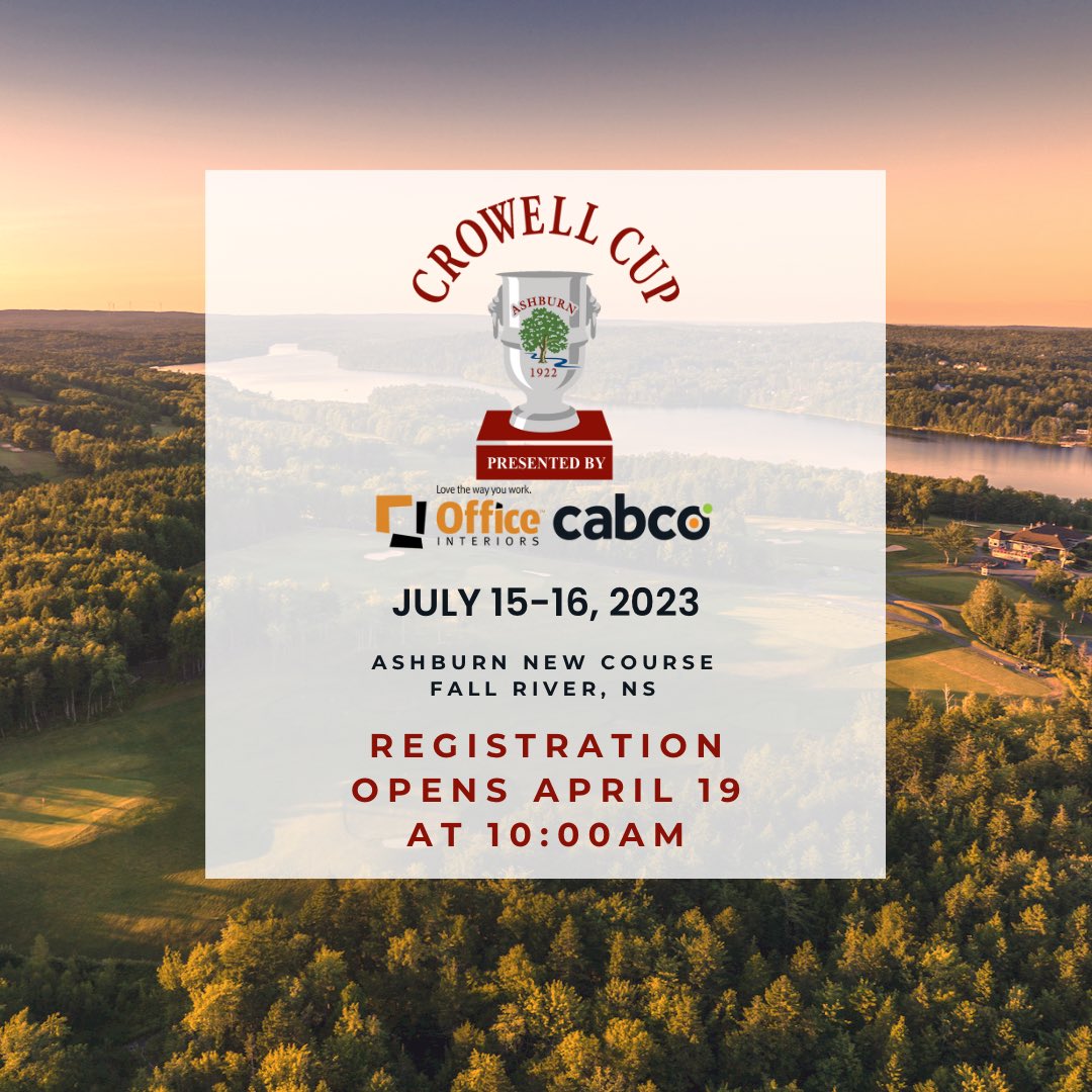 AshburnGolfClub's tweet photo. The Crowell Cup returns to the New Course in 2023! We will post the registration link on our website and social pages on Wednesday, April 19 at 10am. Save the date! https://t.co/GDUILlInu6