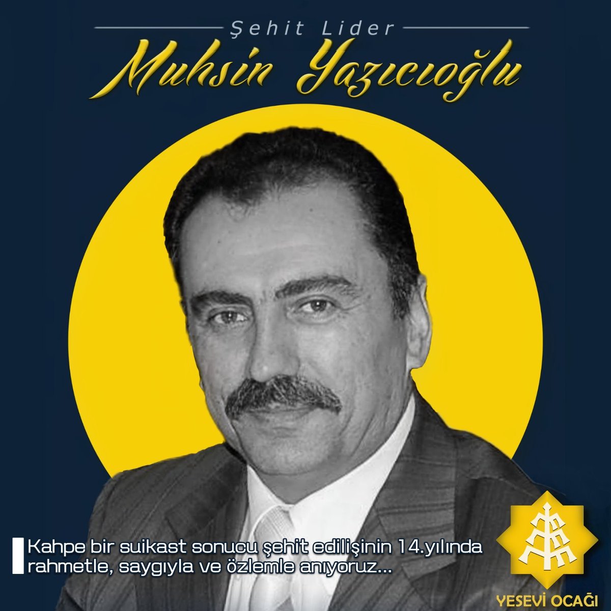 yeseviocagi's tweet photo. Kahpe bir suikast sonucu şehit edilişinin 14.yılında ŞEHİT LİDER MUHSİN YAZICIOĞLU'nu rahmetle, saygıyla ve özlemle anıyoruz. Muhsin Başkan ve birlikte şehadete yol yürüdüğü arkadaşlarının ruhu şad olsun. Hesabını soracağımız günler nasip olsun.
#muhsinyazicioglu https://t.co/B0JiNgkz2h