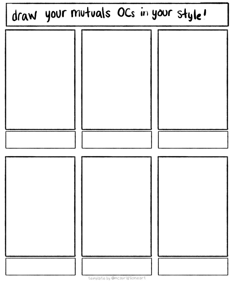 mutuals! I need material for warmup exercises. send me those ocs! 