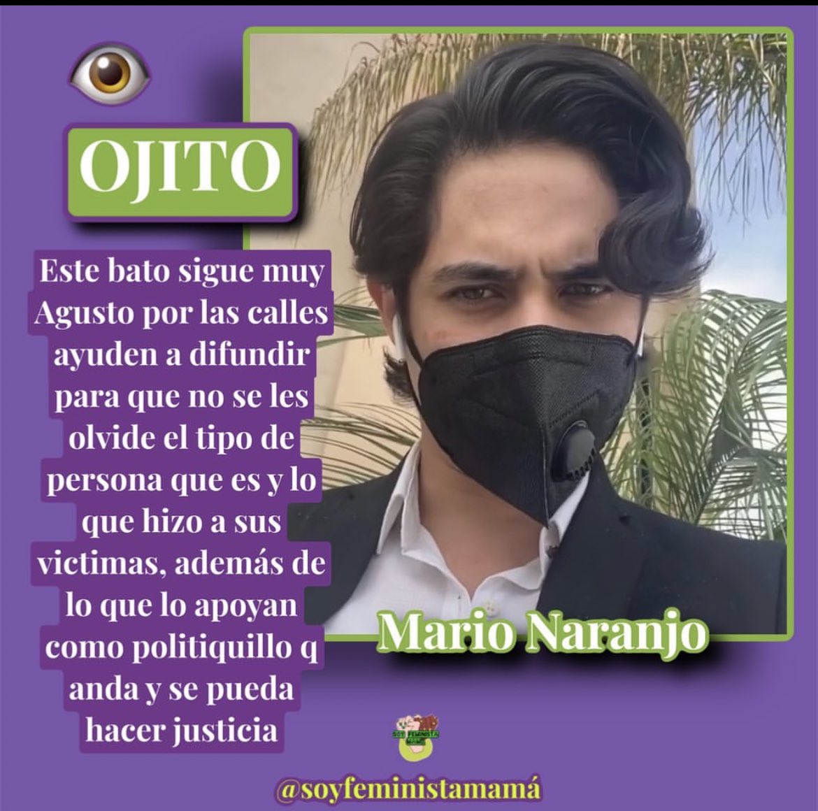 fuckthecosmos's tweet photo. contenido sensible ~ abuso sexual

denunciamos a MARIO NARANJO quien droga mujeres para abusar sexualmente de ellas. es de hermosillo, sonora. 

ES ABIERTAMENTE VIOLADOR Y ENCIMA ORGULLOSO DE SERLO. es un cínico como pueden ver en el vídeo. cuídense de él. 

ig: elnaranjooficia https://t.co/VmetYvyR3A