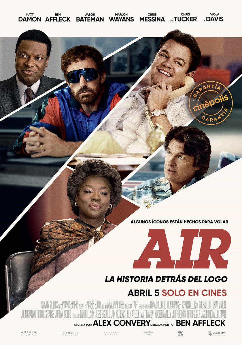 #Air de #BenAffleck llega con nuestra #GarantíaCinépolis este 6 de abril y no te la puedes perder. 🏀  👉  bit.ly/3z4VbfH