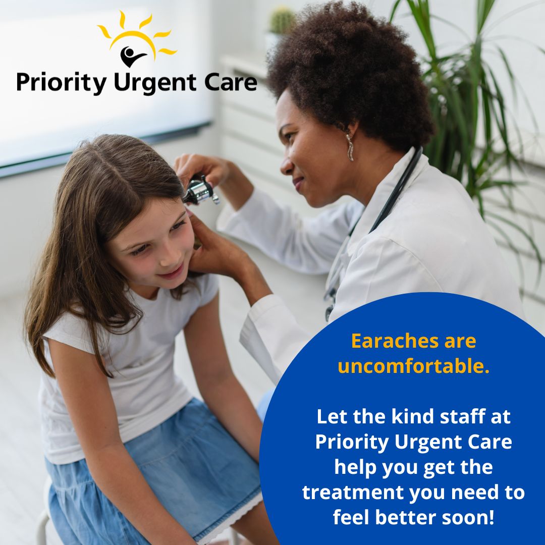 If you or your child has an earache or ear infection, come to Priority Urgent Care to get the treatment you need to find relief. #ellingtonct #oxfordct #easthavenct #cromwellct #unionvillect #newingtonct