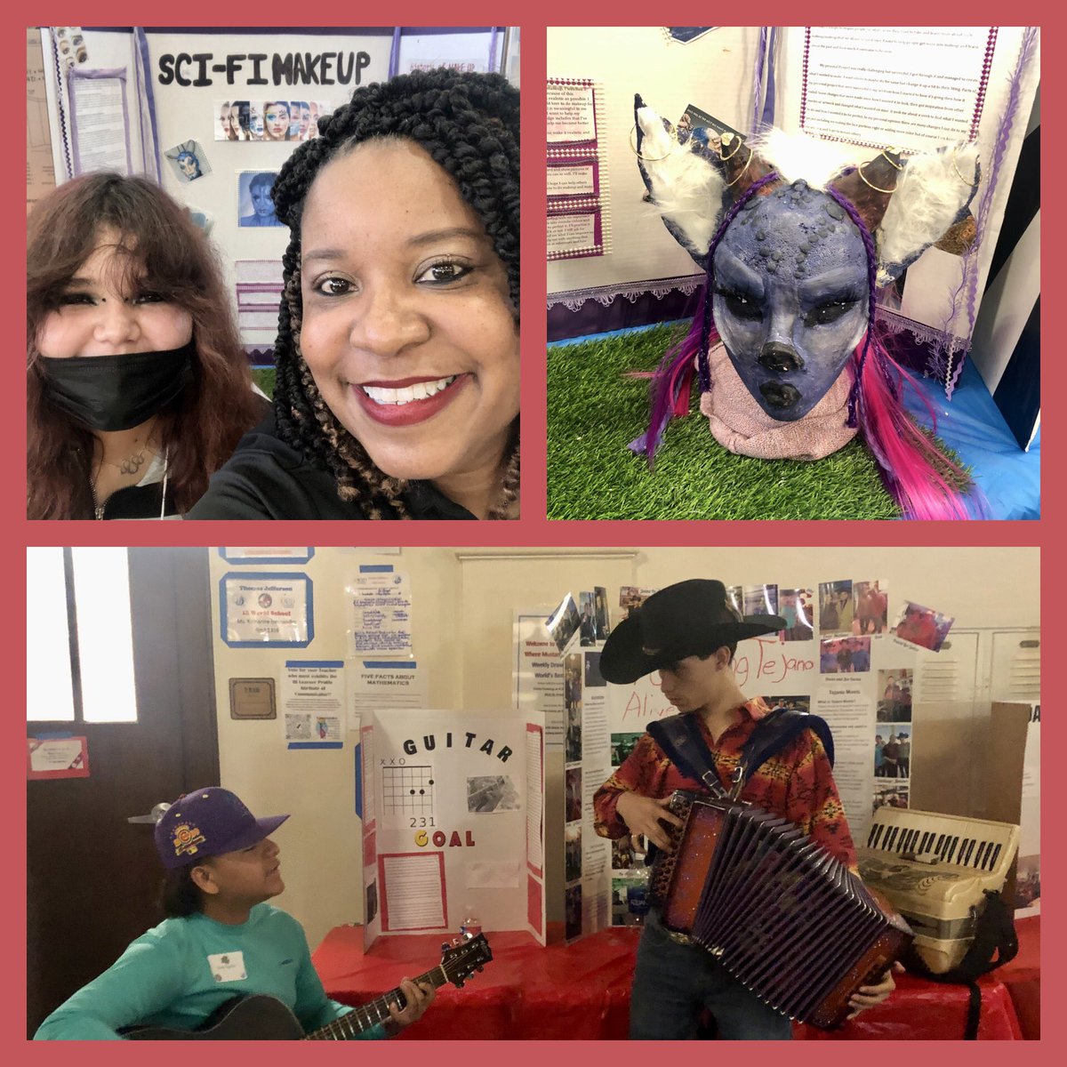 SheleneLivas's tweet photo. Today I proudly represented @SAISD_OCI at the @JeffersonSAISD High School MYP Personal Project Exhibition!  The Mustangs showcased their research, talent, &amp; skill for peers, teachers and visitors to enjoy! #SAISDFamilia https://t.co/oXDEMn6fxF