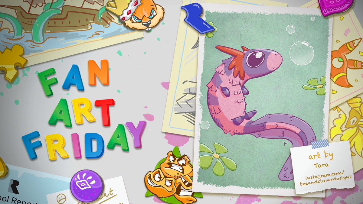 The weekend can't start till you pay respect at the #FanArtFriday altar so hurry! No reason to dawdle anyway, this Instagram pair is gold. Literally, in jredler_art's case with his <a href="/SeaOfThieves/">Sea of Thieves</a> Gold Hoarder, while beeandcloverdesigns' Newtgat will just melt your heart. GORGEOUS!