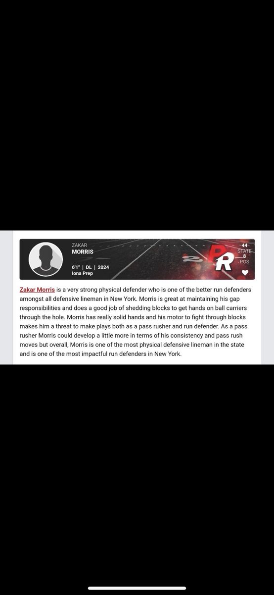ZakarMorris's tweet photo. Thanks for this nice write up @PrepRedzoneNY @ionafootball @Joespags12 https://t.co/dLlPzgy7Bc