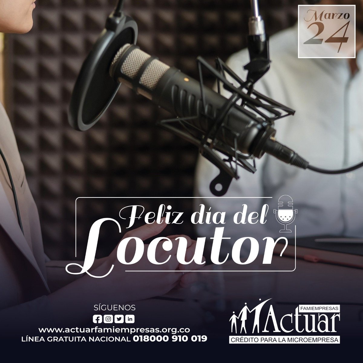 ActuarFami's tweet photo. Feliz día para todos los locutores #DiaDelLocutor https://t.co/lepRvyBqOS