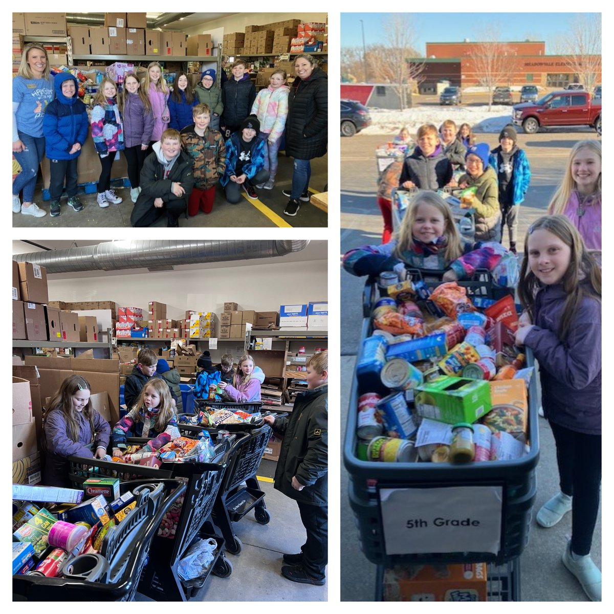 CAERFoodShelf's tweet photo. Thank you to the @ISD728 @MeadowvaleElemSchool students, staff and families for collecting/donating 948 pounds of food to CAER Food Shelf today! #mnfoodshare #foodshelf https://t.co/IMKoq1Ihr9