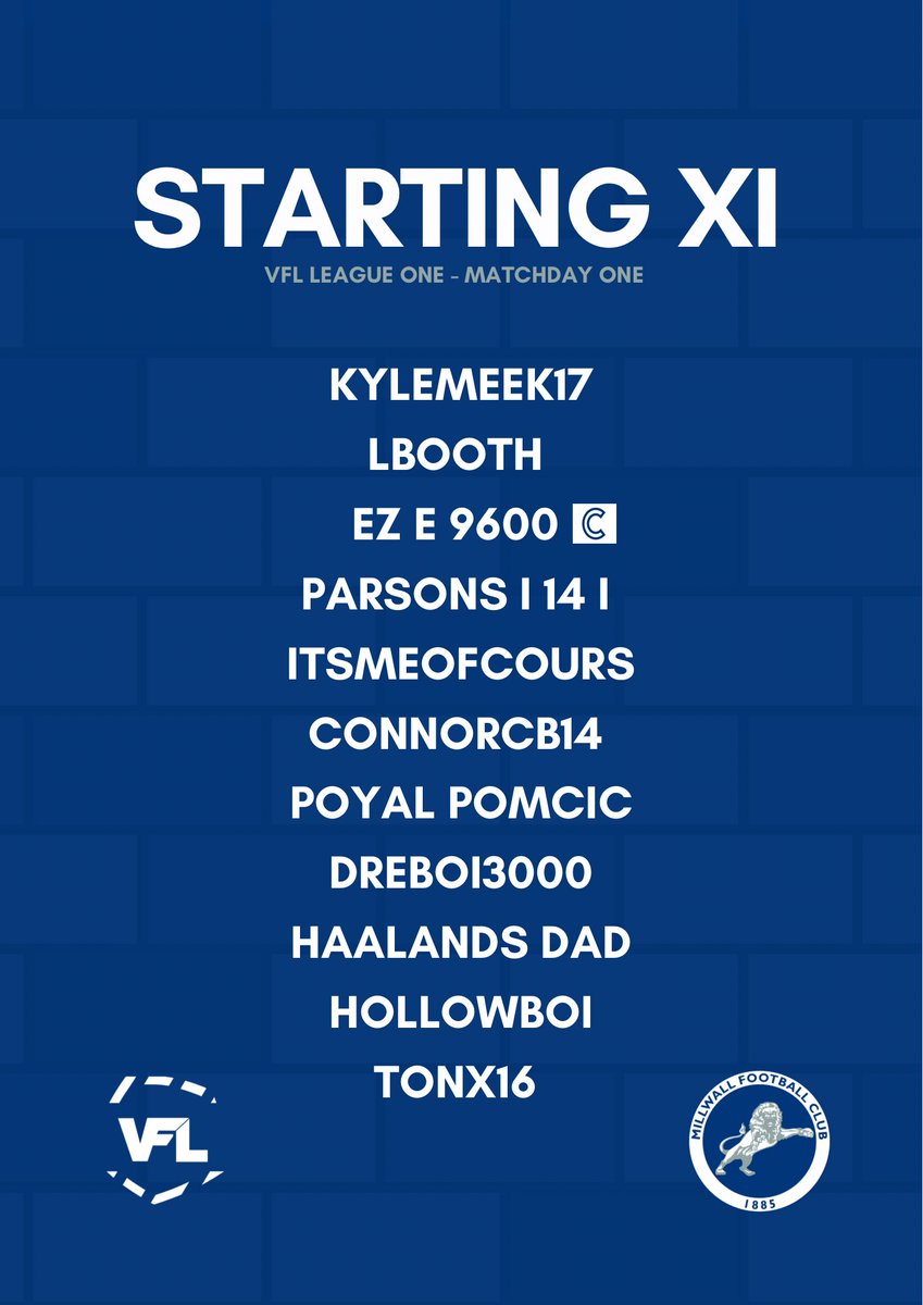 🗓️ 24/03/23

🆚 Cheltenham Town (H)
⏰ 20:15

🆚 Newcastle United (A)
⏰ 20:45

<a href="/TheVFL_/">VFL</a>