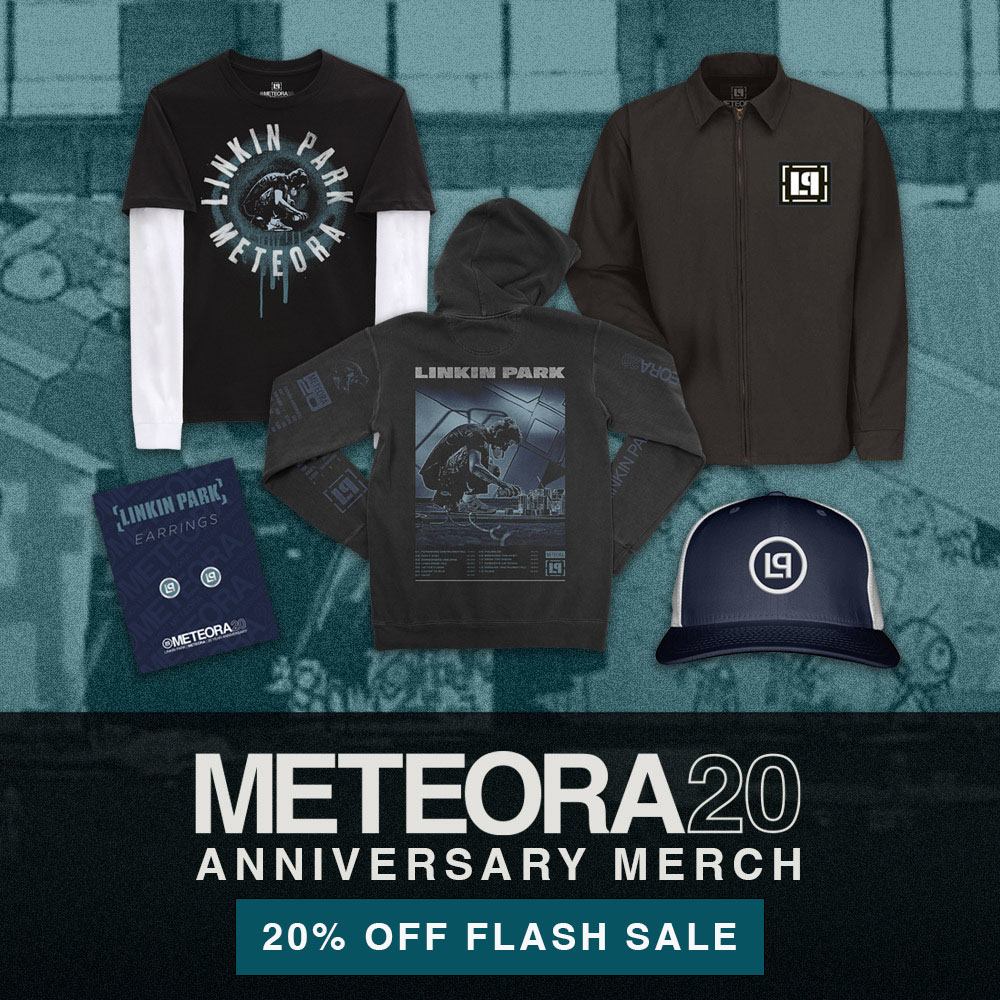 Meteora|20 Anniversary Merch is 20% off now thru Sunday only store.linkinpark.com