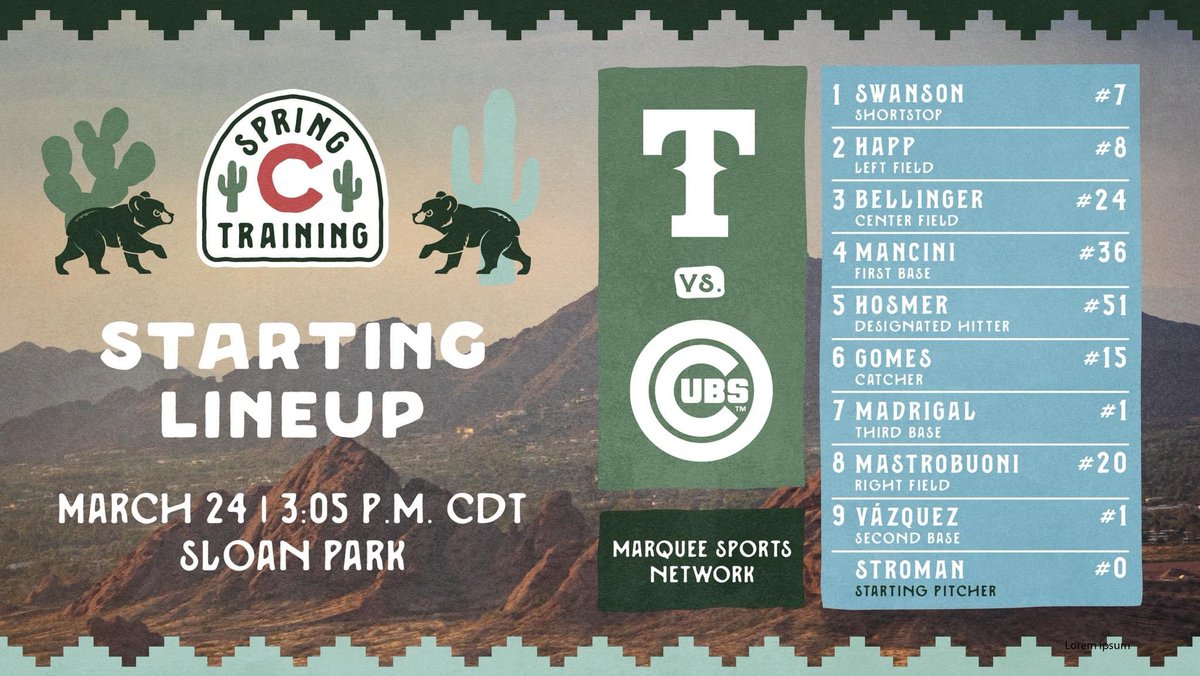 Woo hoo!! Psyched to see <a href="/STR0/">Marcus Stroman</a> pitch today, can’t wait for <a href="/cubs/">Chicago Cubs</a> opening day!! #GoCubsGo 💙⚾️🎉#FlytheW
