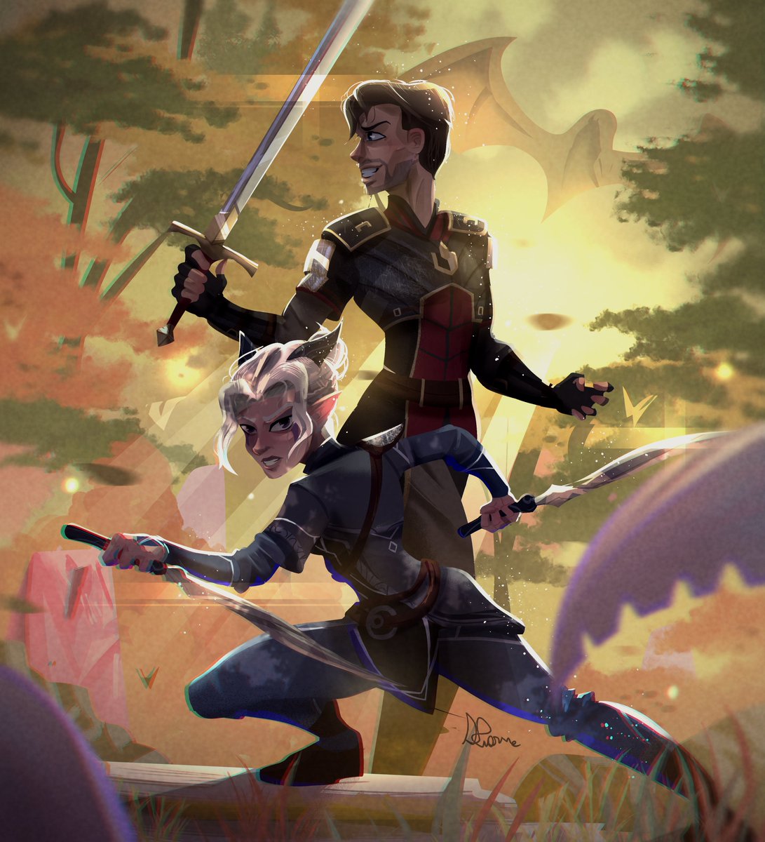 PierreD60303125's tweet image. A fanart of THE unexpected duo from season 4 ! Like, who could&apos;ve guessed ? 
#tdpart #thedragonprince #tdpfanart