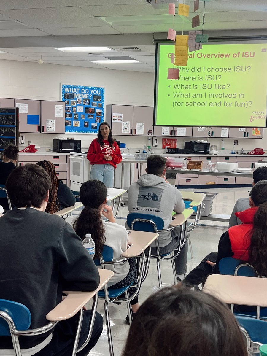 Check out some of these photos of Pauline Wrocenski, a senior FCS student ambassador studying Food, Nutrition, and Dietetics. Pauline spent some of her time during spring break at her high school talking to students about our different programs in FCS. #LifeinFCS