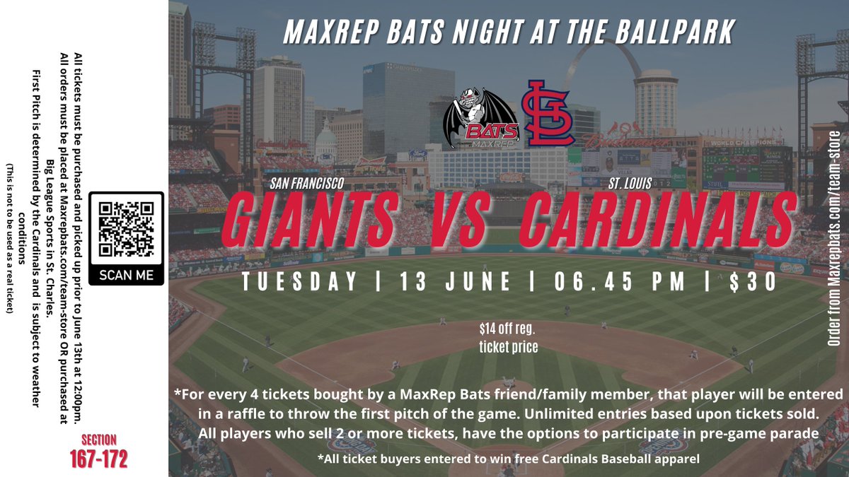 BigLeague_Train's tweet image. First Cardinals Apparel giveaway!!!!
ALL ticket buyers are entered to win!
We will draw our FIRST winner on 3/30/2023 at 12:00pm.

Visit MaxRepBats.com/team-store to buy now!

#FreeGiveaway #entertowin #baseballapparel