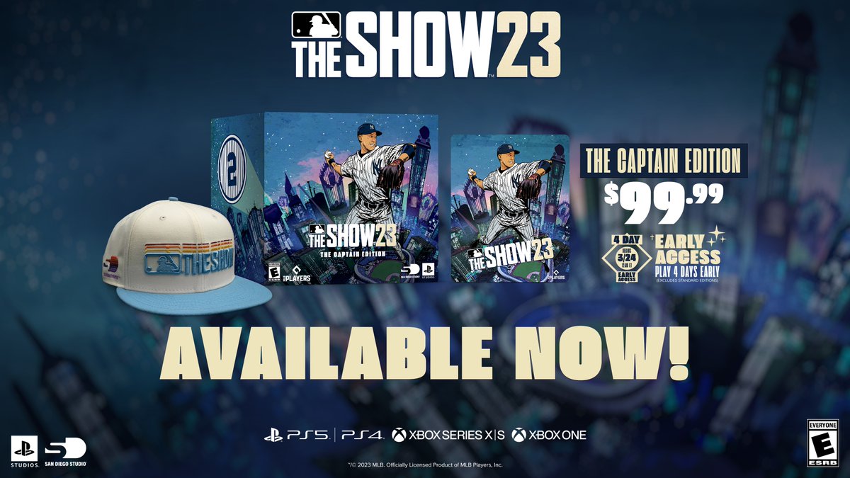 Early Access is now available with The Captain Edition. 
Get it now: mlbthe.show/preorder

#MLBTheShow #OwnTheShow