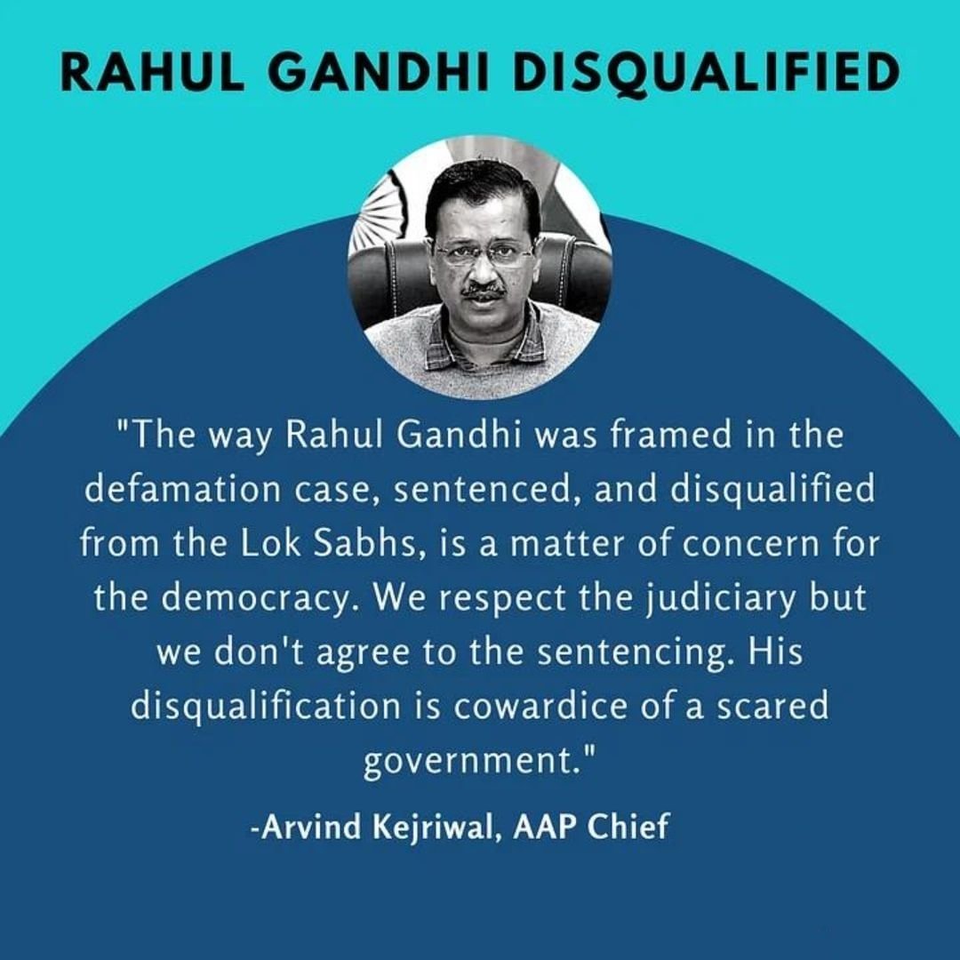 Mr_FaheemINC's tweet photo. After disqualified from the Lok Sabha due to a conviction in a criminal defamation case #Congress MP @RahulGandhi on Friday 24 March took to Twitter to say that he is ready to pay any cost as he is fighting for the voice of India.
#RahulGandhi #LokSabha #ModiRemark #SuratCourt https://t.co/M8IRuOR8SB