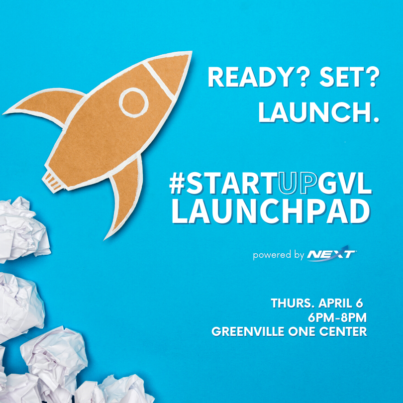 NEXTupstateSC's tweet photo. One winner of the Design + Branding prize package at #StartupGVL Launchpad will receive assistance to take their brand from good to great. 📈
Register to attend the #StartupGVL Launchpad celebration! 🎫 https://t.co/dqxZy4NztR https://t.co/KGaR90m1Ym