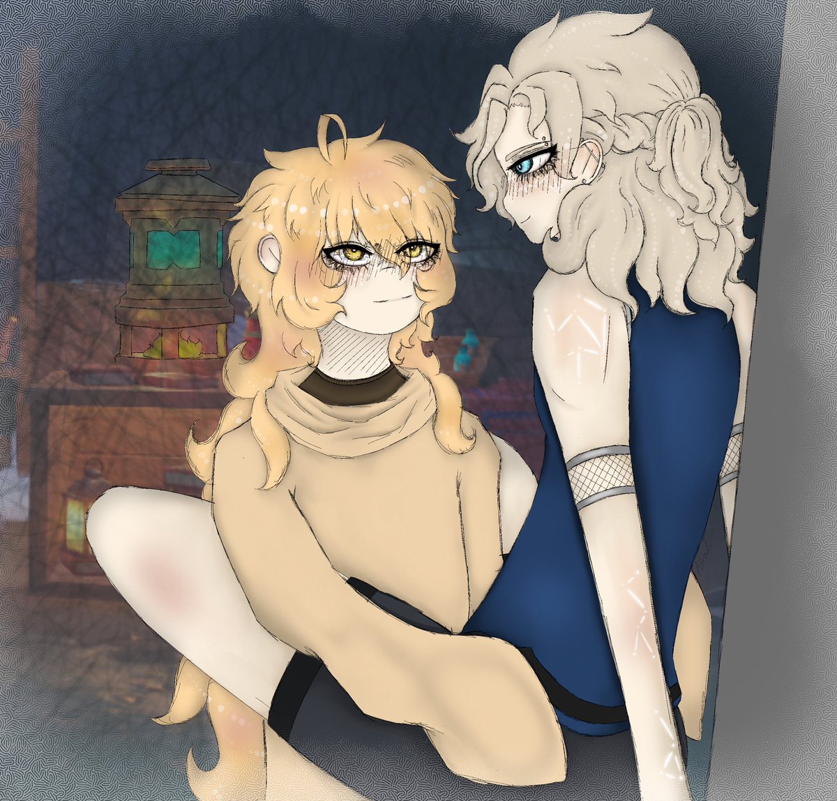 Glitter_King_'s tweet photo. Hanging out in the lab #Aether #aetherharem #albedoaether #Genshinfanart https://t.co/Nv2UnCVsFh