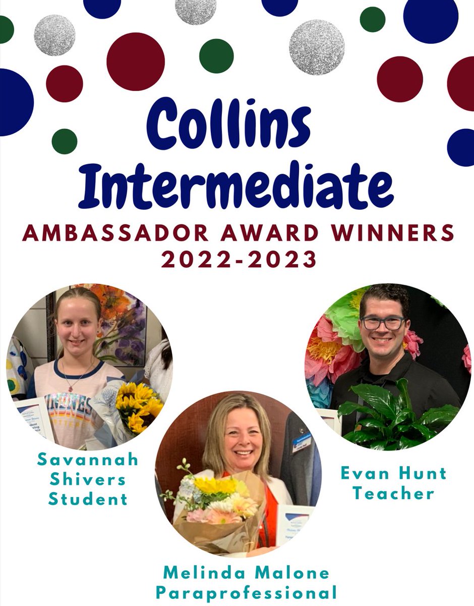So proud and thankful for our three incredible Conroe ISD Ambassador Winners. 

Please give them a shout out and a high five!!!