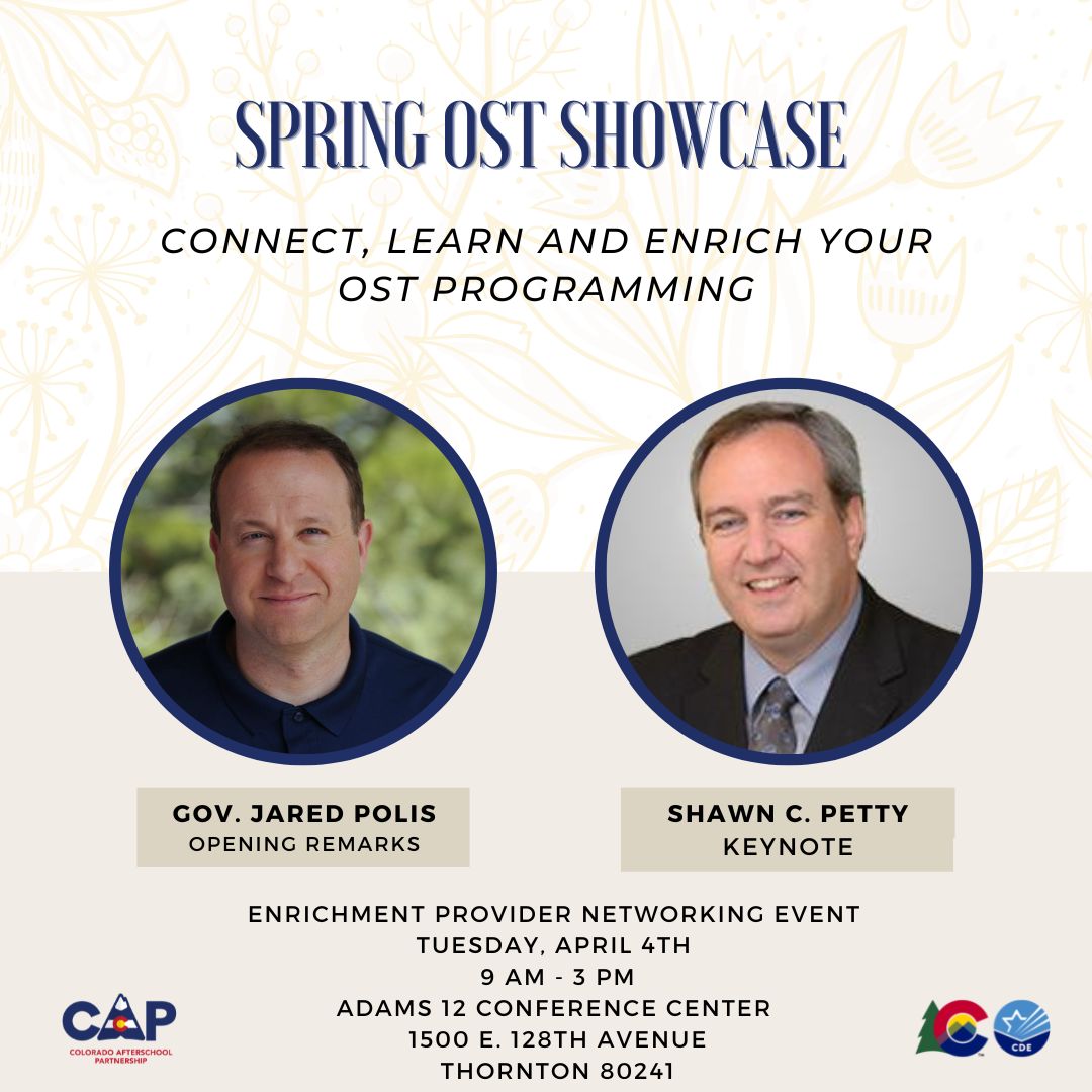 COAfterschool's tweet photo. Last Chance to Register: Don't Miss a SPECIAL GUEST at the Spring OST Showcase! - https://t.co/sMw4WXnhuh https://t.co/bSIcqbicoX