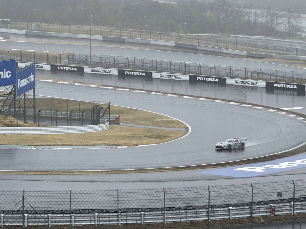 Mark_Whitelegge's tweet photo. Hello Lexus / Toyota GT3! Whilst no name has been been given to the car yet, itโs been spotted testing at Fuji Speedway! All credit @_moraa17 for getting those images & video. #ToyotaGAZOORacing #PushingTheLimitsForBetter #GT3 #ToyotaGT3 #LexusGT3 #BritishGT #GTWC #IMSA #FIAWEC https://t.co/sQQfW6MG1W