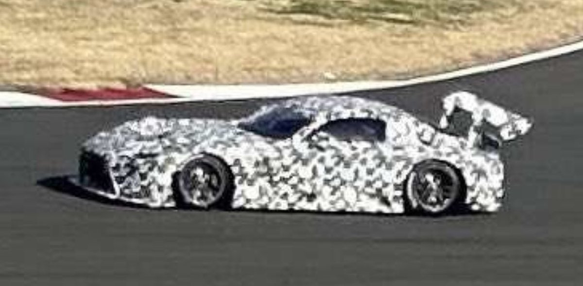 Mark_Whitelegge's tweet photo. Hello Lexus / Toyota GT3! Whilst no name has been been given to the car yet, itโs been spotted testing at Fuji Speedway! All credit @_moraa17 for getting those images & video. #ToyotaGAZOORacing #PushingTheLimitsForBetter #GT3 #ToyotaGT3 #LexusGT3 #BritishGT #GTWC #IMSA #FIAWEC https://t.co/sQQfW6MG1W