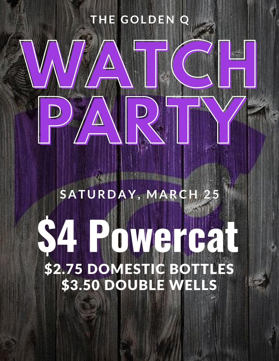 Come to your favorite bar to watch K-State take in FL Atlantic at 5:09!