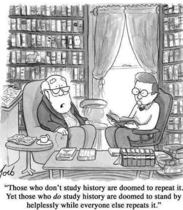 XavierAbadMdG's tweet photo. "Els que no estudien la història estan condemnats a repetir-la. Tanmateix, aquells que la estudien, la història, estan condemnats a restar impotents mentre tothom a voltant la repeteix." Perfectament aplicable a #SARSCoV2 vs #SARSCoV o el mecanismes de preparació vs #pandemies. https://t.co/rdBvFHWOLw
