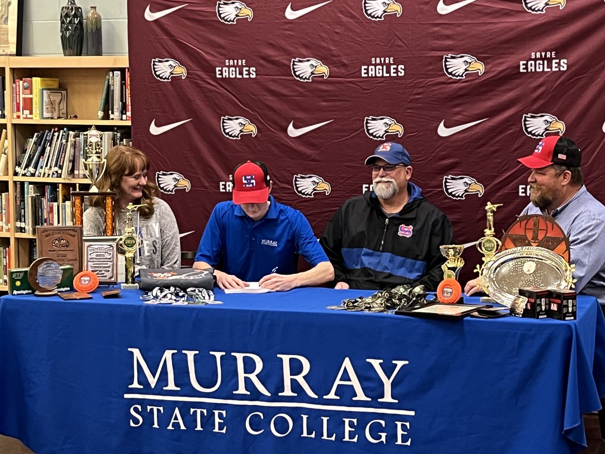 Couldn’t be happier for this young man. Signing a scholarship for Murray State College trap shooting team. #sayrehsok