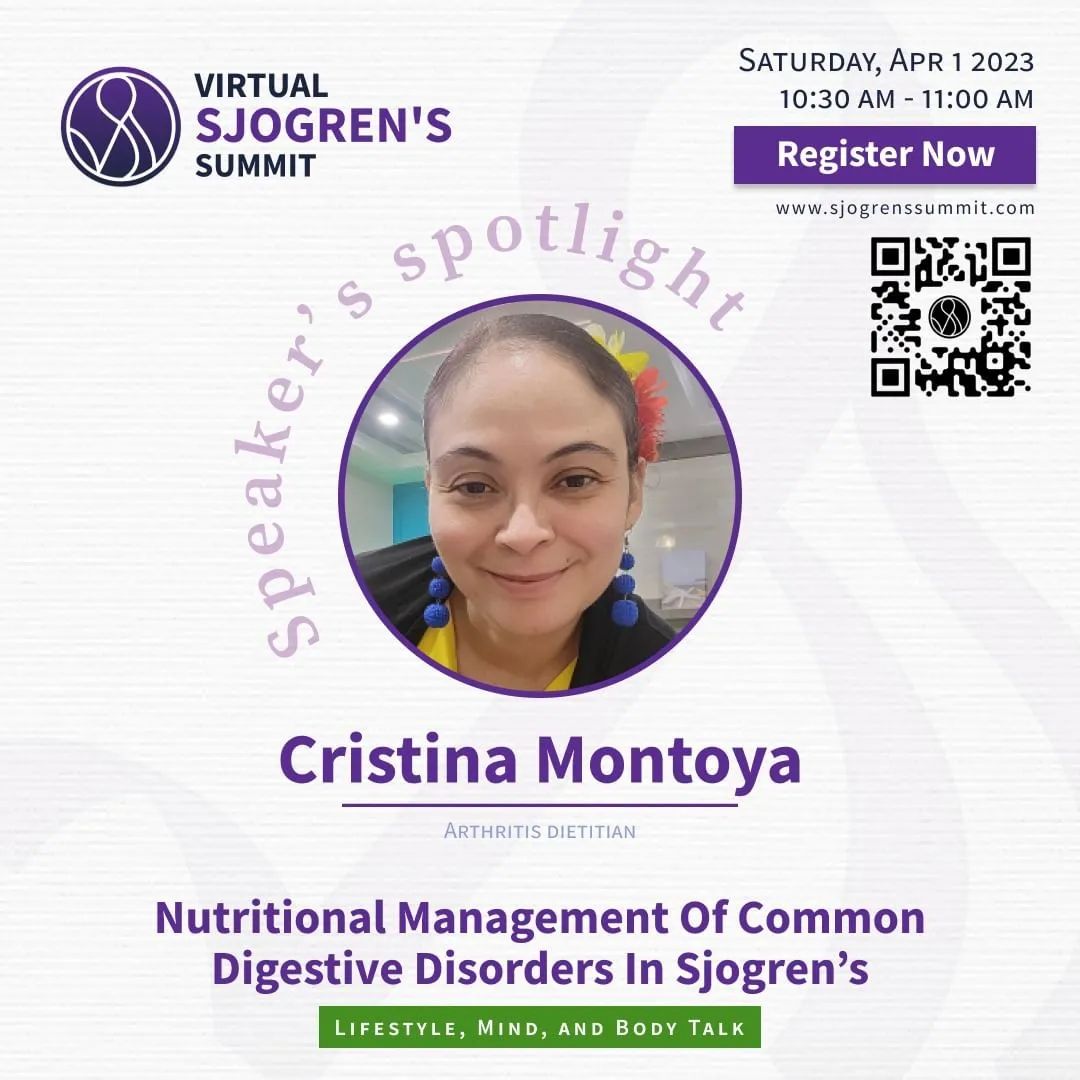 ArthrDietitian's tweet photo. I'm honoured to present at this year's #sjogrens summit organized by @CrunchyAllergy 

TOPIC: 
Nutritional management of common digestive disorders in Sjogren’s

Get your tickets at https://t.co/qiG8dS1aTQ

#sjogrenssummit #sjögrens @JuanMAnayaC @SjogrensForum @CreakyJoints https://t.co/b1uhG0p4nB
