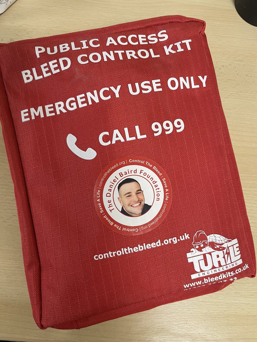 We’re so pleased to have a #BleedKit to sit with our #defibrillator which is available for anyone who may need to use. Provided through @TheDanielBaird1 & fundraised though the brilliant Zoe Cooke in memory of her son who tragically died of his knife wounds. These kits save lives