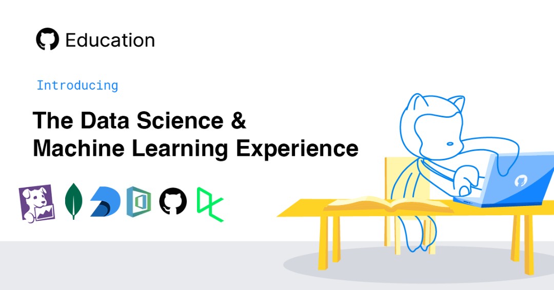GitHubEducation's tweet image. 🔊 Dive into the new Data Science &amp;amp; Machine Learning Experience! Explore offers &amp;amp; tools to support projects using databases, AI, modeling, visualization and more!
🌐  Start now: gh.io/ml_ds

🤝  To our partners @datadoghq, @DataCamp, @MongoDB, @SQLgate, @DeepnoteHQ