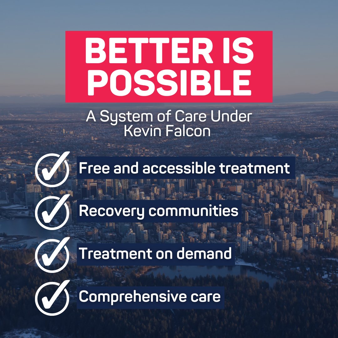 #ICYMI A <a href="/KevinFalcon/">Kevin Falcon</a> led government would overhaul mental health service delivery and expand free and accessible treatment and recovery options.

Decriminalization is not the only solution to BC's overdose crisis. Better is possible.

Learn more here: bcliberals.com/better-is-poss…