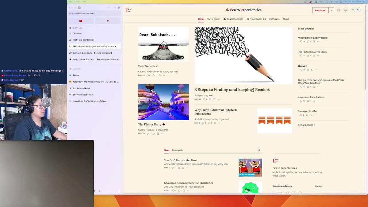 Working on Multiple Substacks  youtube.com/watch?v=uiFKPn… #livestream #creatortube #lgbtq #blackfemaleauthor