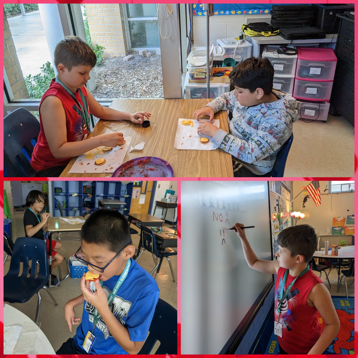 SeaGateMC's tweet photo. This week we picked to make basketball pizzas. Today we followed the instructions and made our pizzas! Then we sequenced how we made them and voted to see who liked them and who did not like them! π π #AuthenicLearning #Math #Reading #Comprehension @SeaGateES https://t.co/ApXQDKC8fF