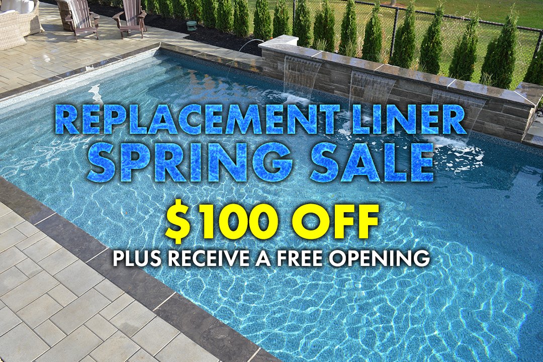 It’s the perfect time to book your Vinyl Liner replacement. Save $100 and receive a FREE pool opening with our Spring Sale. Contact us today for a free quote and to get the process started!