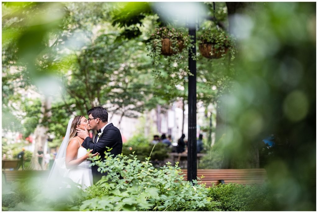 It's hard to believe that we took these photos at one of the busiest parks in Philly in the middle of a summer Saturday. We'll do our best to make the rest of the world disappear during your portrait session. Rittenhouse Hotel Wedding of Meghan &amp; Jake bit.ly/3hQ36bl