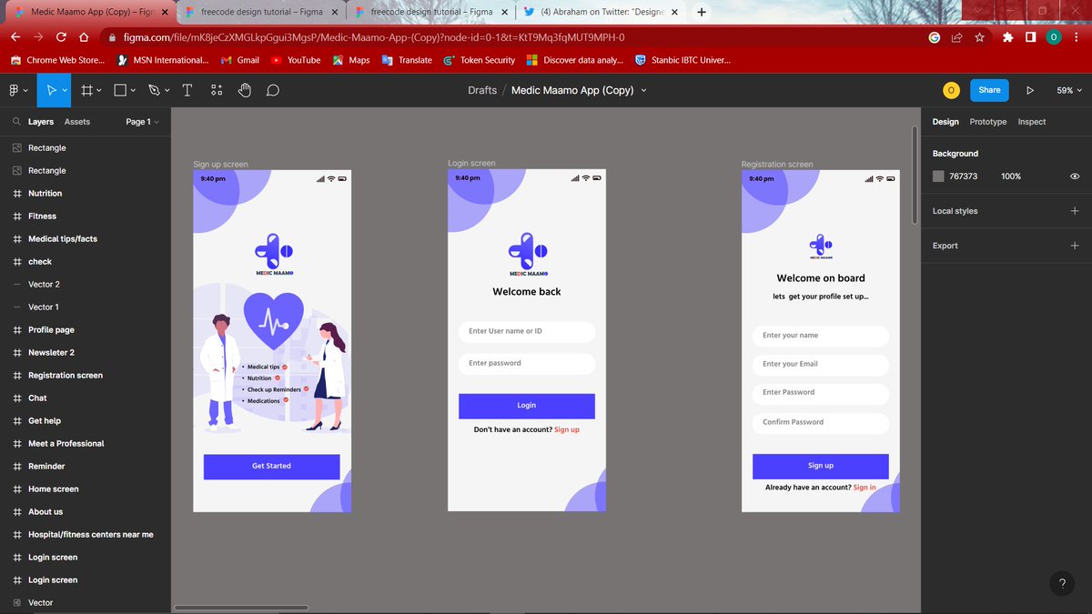 olad_mike's tweet photo. @anubra266 I design this medical app and the website UI for a competition i enrolled for with my team. https://t.co/6Xx8mO1GiN