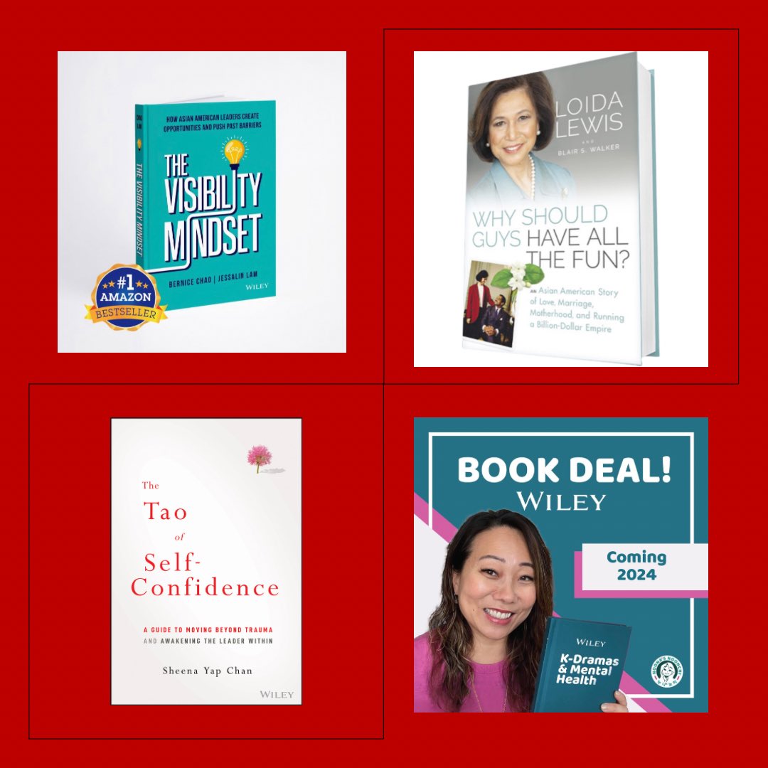 Four #VeryAsian female authors from <a href="/WileyGlobal/">Wiley</a> 

This is the type of representation I longed to see growing up as a child.  This is what shows you what is possible!

You can pre-order my upcoming book: 
amzn.to/3Xa6XAp

#TheTaoOfSelfConfidence
#AsianWomenWhoBossUp