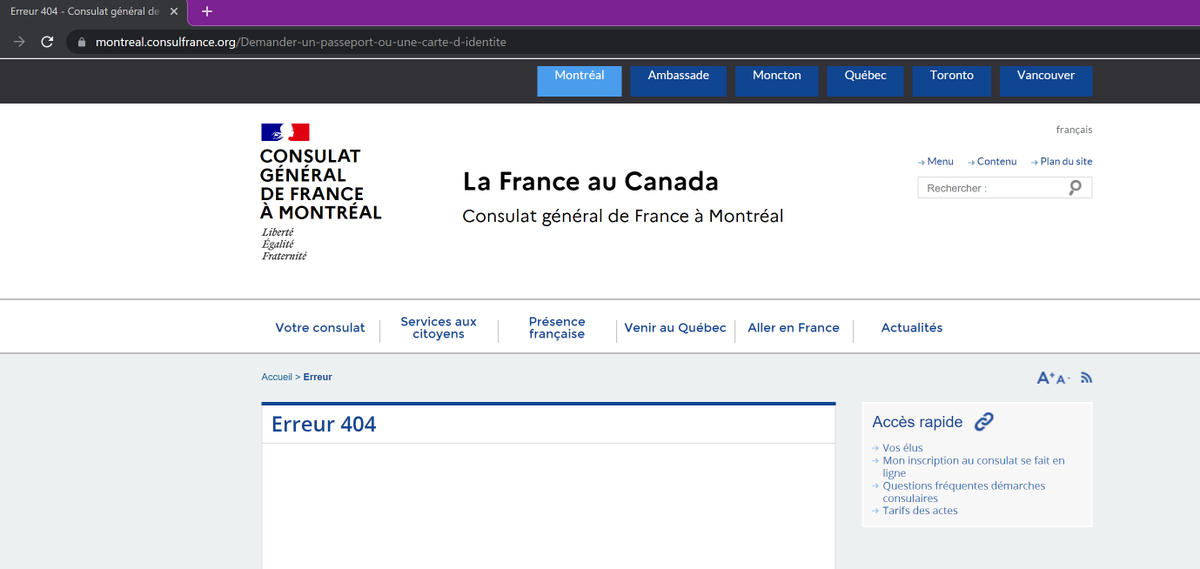 FranmerMS's tweet photo. @fongofette @Sophie_Lagoutte @FranceaMontreal Magie des réseaux sociaux ! J'ai pu enfin réserver un rendez-vous 😀👍. Cependant, la page pour les documents requis ne fonctionne pas…. Ce qui ne me surprend qu’à moitié en fait. Merci encore @fongofette https://t.co/uLIZwBiX1H